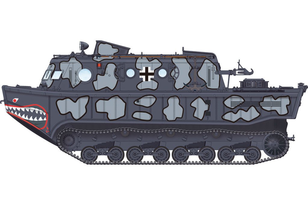 Hobbyboss 1/72 Maket Ger.Land-Wasser-Schlepper (LWS) Medium Produc
