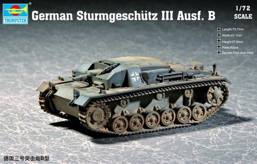 Trumpeter 1/72 Maket German Strumgeschutz lll Ausf.B