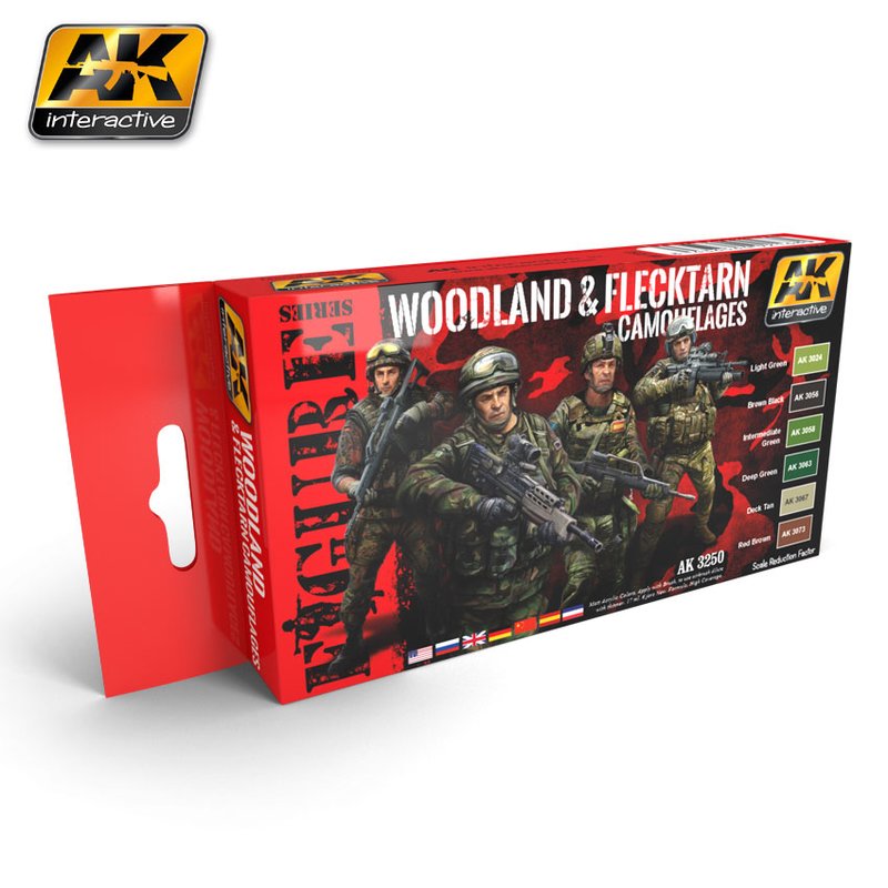 Woodland & Flecktarn Camouflages Boyama Seti
