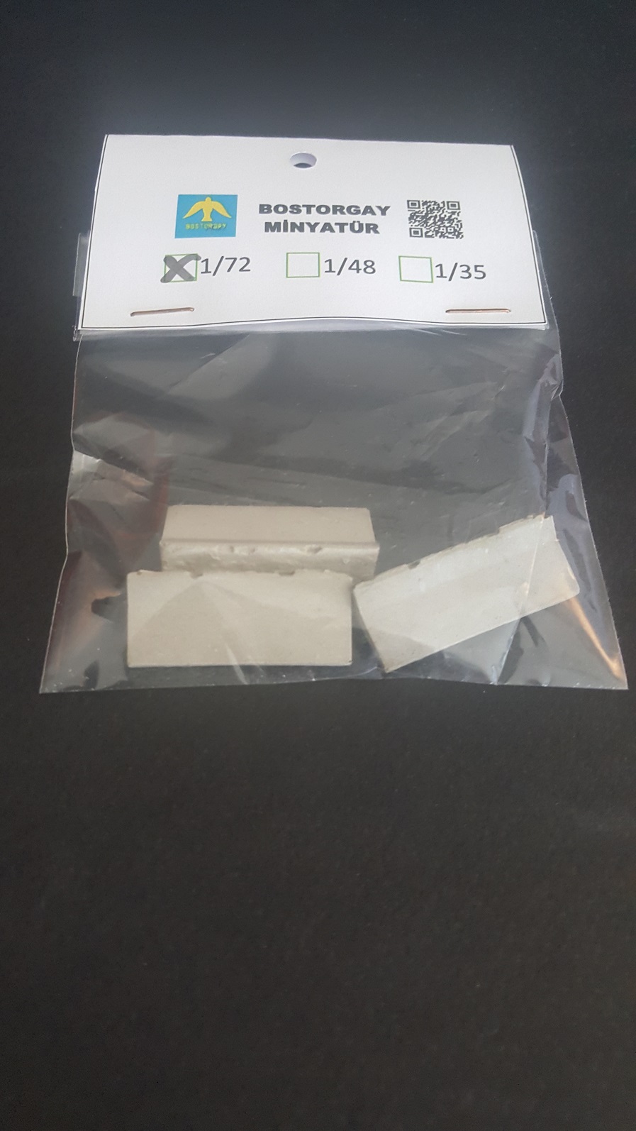 1/72 Ölçek Beton Bariyer