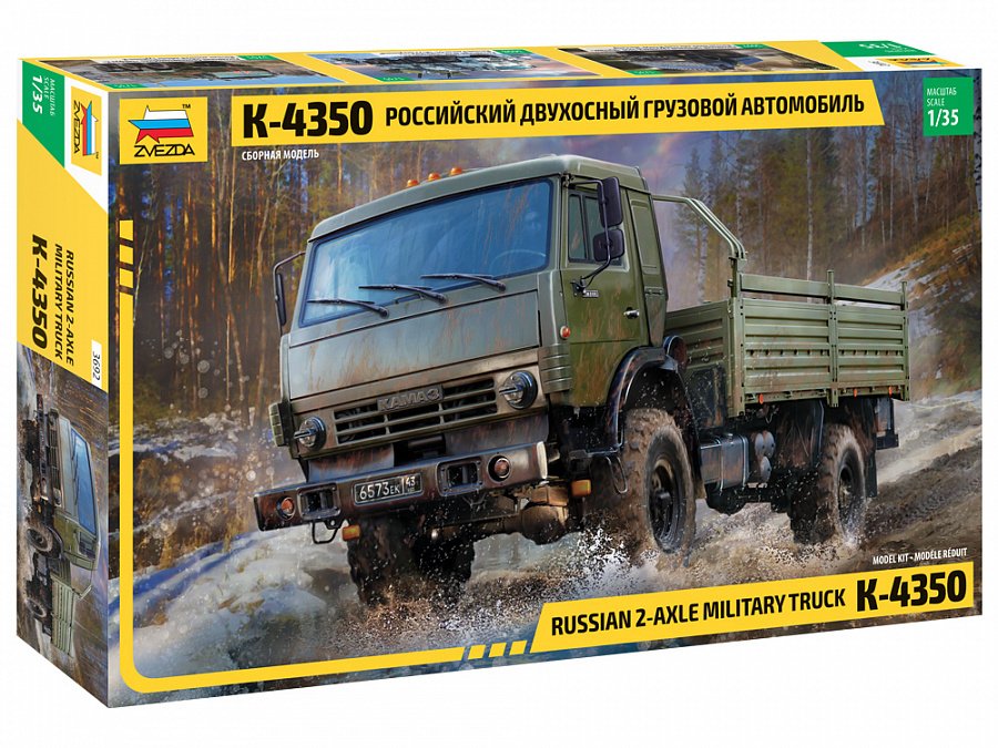 ZVEZDA 1/35 Model Russian 2 Axle Mılıtary Truck K-4350