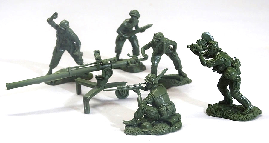 1/32 Figür Plastic Platoon Vietnam US Marines M40 Recoilless Rifle Crew