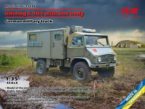 ICM 1/35 Ölçek Unimog S404 Koffer