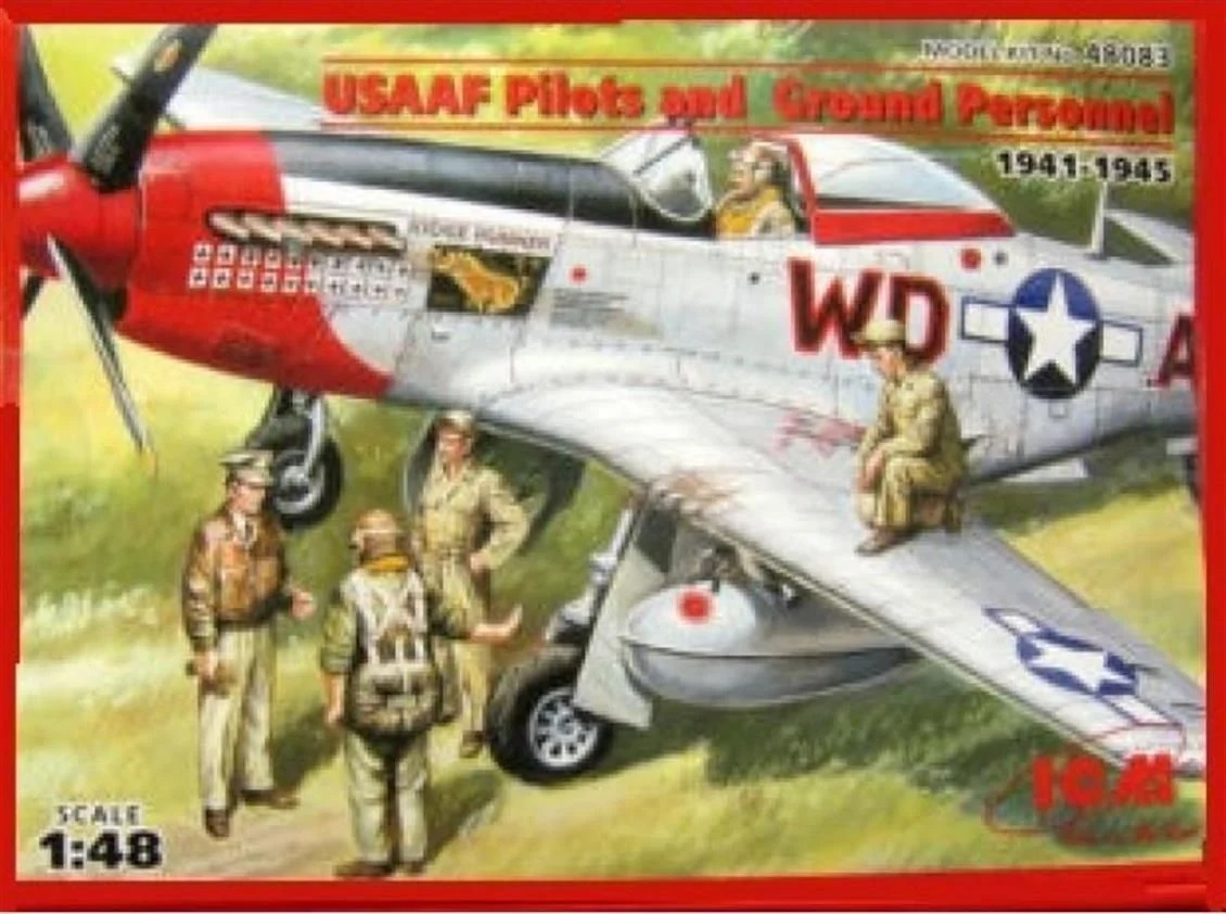 ICM 1/48 Figure US Pilots and Technics WWII