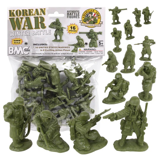 BMC Figür Korean War Winter Battle - 16pc OD Green United States Soldiers