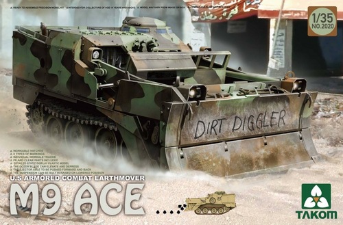 Takom  1/35 Maket U.S Armored Combat Earthmover M9 ACE