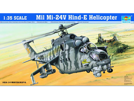 Trumpeter 1/35 scale  Russian MIL MI-24 W HIND-E helicopter