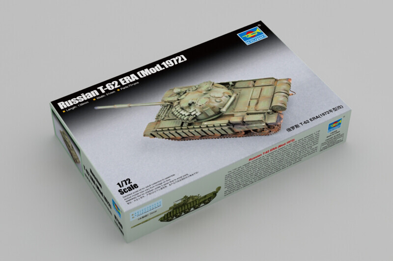 Trumpeter 1/72 scale Russian T-62 ERA (Mod.1972) Tank