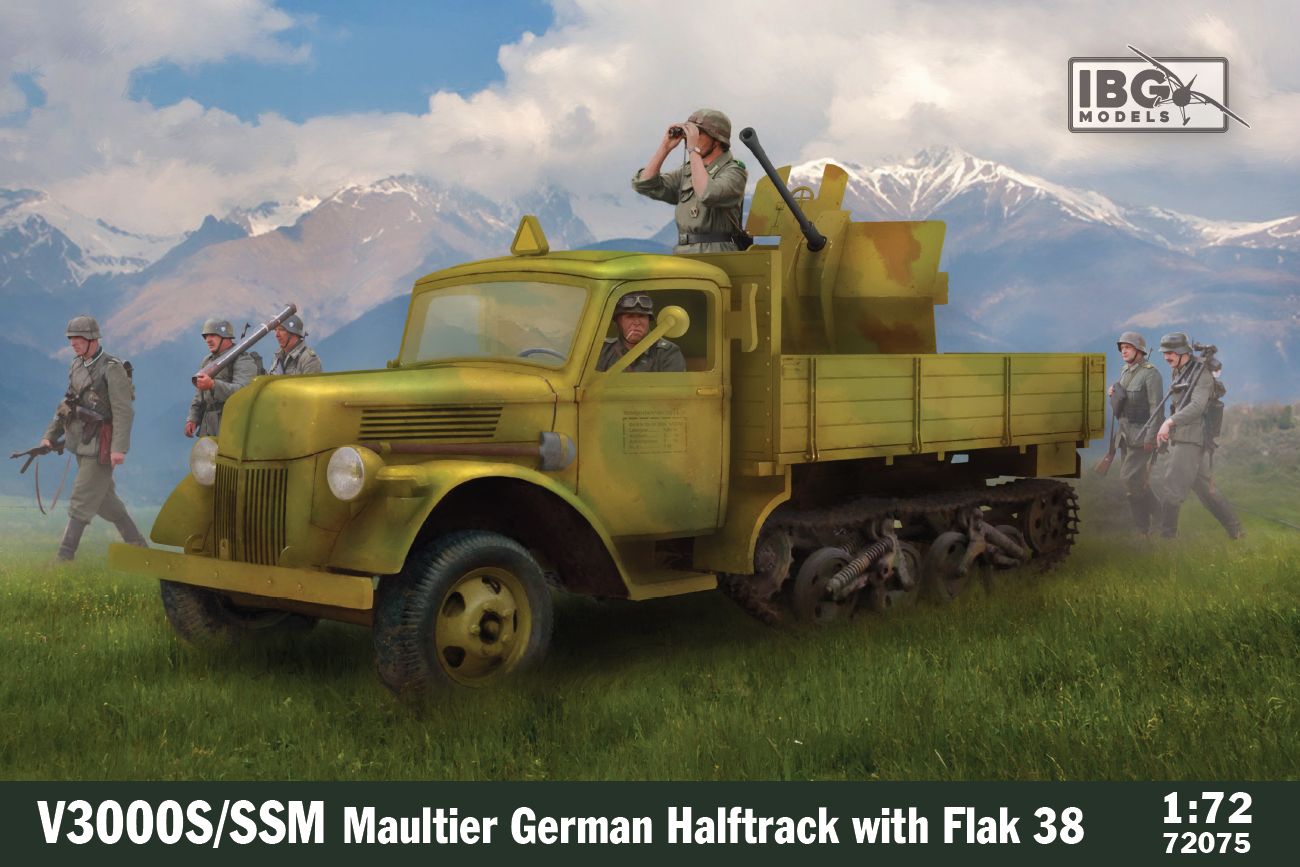 IBG 1/72 Maket 3000S/SS M Maultier German Halftrack with Flak 38