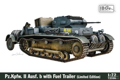 IBG 1/72 Model Pz.Kpfw. II Ausf. b with Fuel Trailer (Limited Edition)