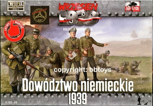 First to Fight 1/72 Figure PL018 Dowództwo Niemieckie 1939