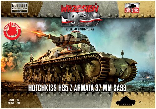 First to Fight 1/72 Model PL094 Hotchkiss H35 z armatą 37mm SA38