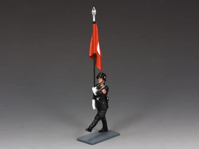 King & Country 1/30 Kurşun Asker SS Flagbearer Goose-Stepping