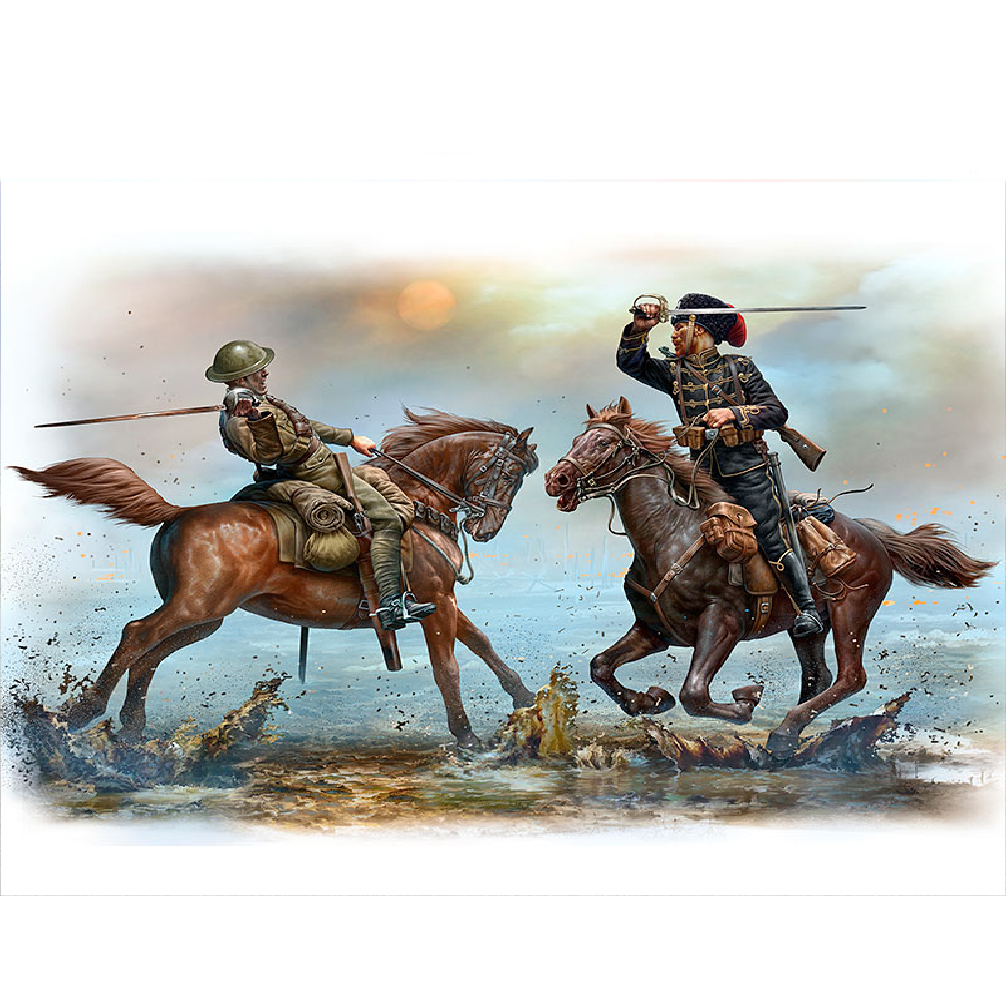 MASTER BOX figure  British and German Cavalrymen, WWI era