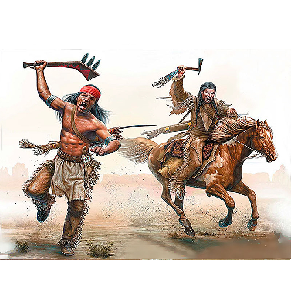 MASTER BOX figure Indian Wars Series, kit No. 2. Tomahawk Charge