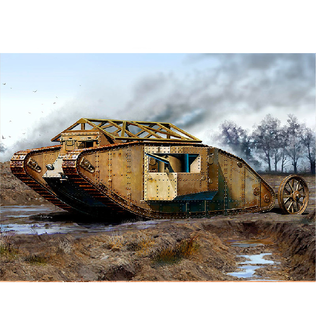 Masterbox 1/72 Model MK I Male British Tank, Somme Battle period, 1916