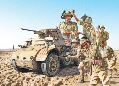 ITALERİ 1/35 Model Autoblinda AB 41 with Bersaglieri El Alamein