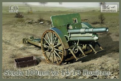 ibg 1/35 scale Skoda 100mm vz 14/19 Howitzer with metal barel
