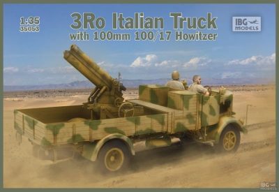 ibg 1/35 scale 3Ro Italian Truck with 100/17 100mm Howitzer -