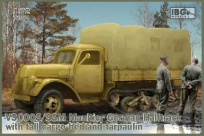 IBG 1/72 Model V3000S/SSM Maultier German Halftrack with tall cargo bed and tarpaulin -