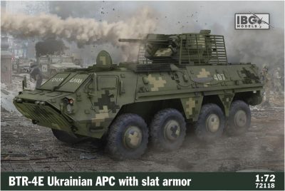 IBG 1/72 Model BTR-4E Ukrainian APC with slat armor -