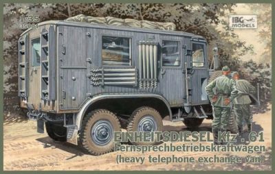 IBG 1/35 Model EINHEITS  DIESEL Kfz.61 Fernsprechbetriebskraftwagen (heavy telephone exchange van)