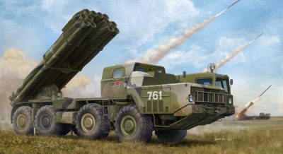 Trumpeter 1/35 scale Russian 9A52-2 Smerch-M multiple rocket launcher of RSZO 9k58 Smerch MRLS          