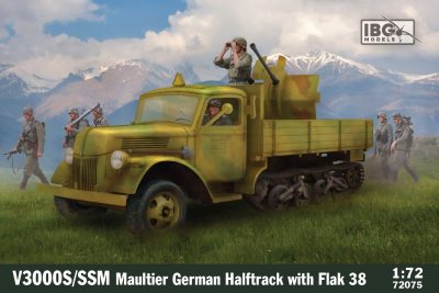 IBG 1/72 Model 3000S/SS M Maultier German Halftrack with Flak 38