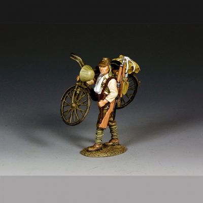 Japanese Soldier Carrying His Bicycle