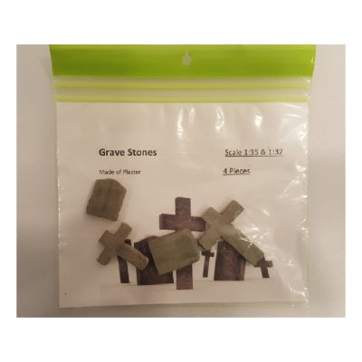 Mezar Taşı (Alçı) SET1 1/35 - 1/32 ölçek