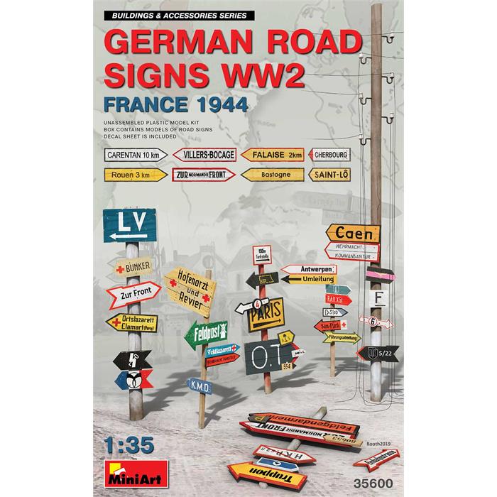 MiniArt II. Dünya Savaşı Alman Yol İşaretleri Fransa 1944