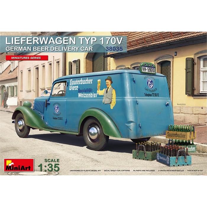 MiniArt 1/35 Maket Lieferwagen TYP 170V Alman Bira Servis Arabası