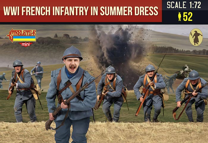 Strelets 1/72 scale French Infantry in Summer Dress, first world war