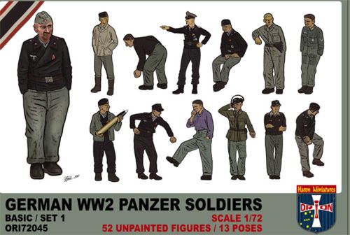 Orion 1/72 Scale German Panzer Soldiers  set 1 second world war