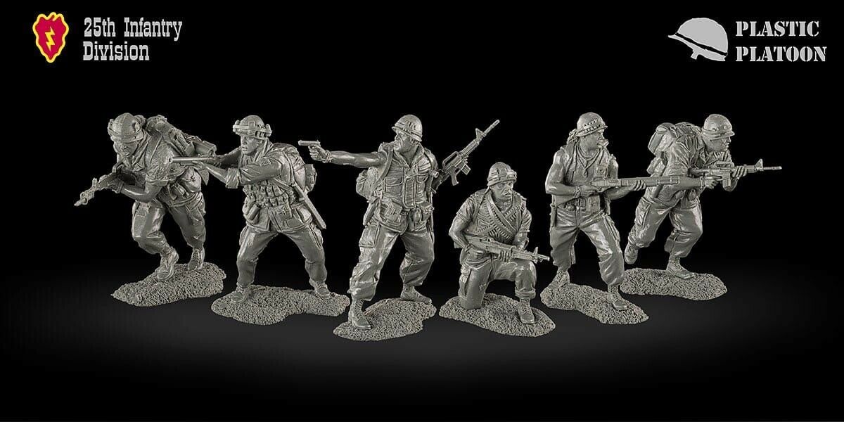 1/32 Figure Plastic Platoon Toy Soldier US 25th Infantry Division