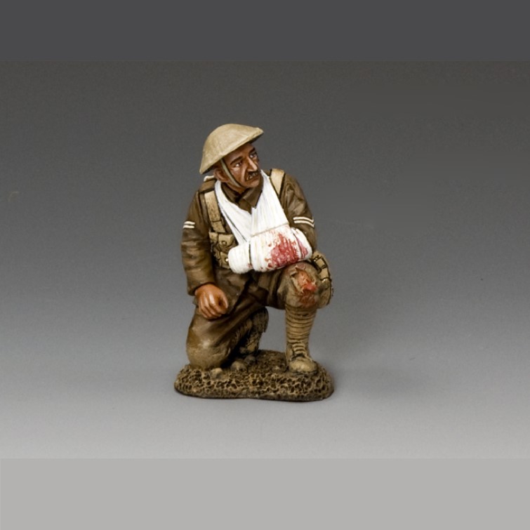 Crouching Wounded British Soldier