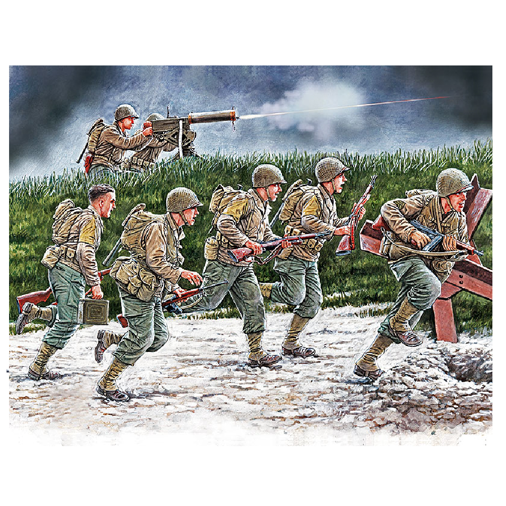 MASTER BOX 1/35 figure Move, move, move!!! US Soldiers, Operation Overlord period, 1944