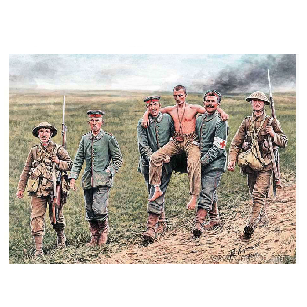 MASTER BOX 1/35 figure İngiliz ve Alman askerleri, Somme Savaşı, 1916