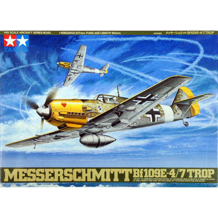 TAMIYA 1/48 MAKET 1/48 Messerschmitt Bf 109 E-4/7