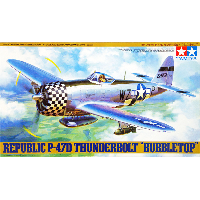 TAMIYA 1/48 MAKET 1/48 P-47D Thunderbolt Bubbletop